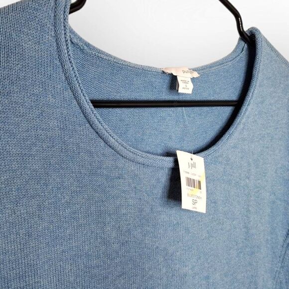 Pure Jill J Jill Women's Cotton Cashmere Blend Sweater Dress in Blue Stone size - Picture 3 of 8